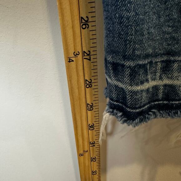 Dear John Jodi Super High Rise Raw Hem Straight Jeans Size 28 Speechless Wash - Picture 9 of 15